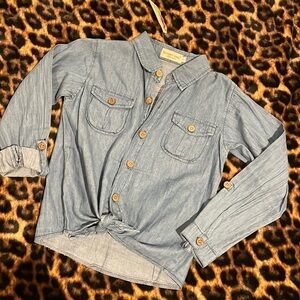 Denim Button Down Girls shirt
